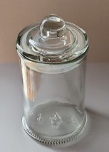 Clear Glass ~ Apothecary Jar w/Lid ~ 2.36&quot; Dia. x 4.53&quot; Tall ~ Storage Canister - £17.64 GBP
