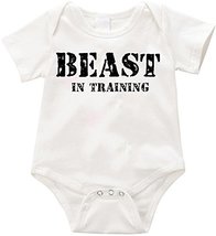 VRW Beast in Training Unisex Creeper Romper Birthday Baby Reveal Baby Sh... - £11.86 GBP
