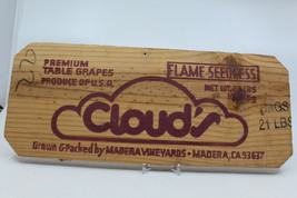 Wooden Fruit Produce Crate END Cloud&#39;s Madera CA Flame Table Grapes for Display - £16.64 GBP