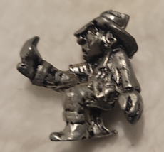 Pewter Lounging Cowboy Western Small Figurine - $17.06