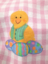 Spring Is Here Easter Egg and Chick Kitchen Towel 15 x 22 100% Cotton Egg Basket - £4.97 GBP