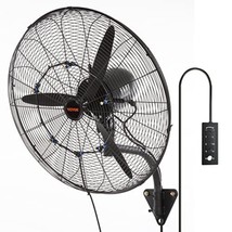 VEVOR 24 Inch Wall-Mount Misting Fan, 3-speed IP44 Waterproof Oscillatin... - $249.99