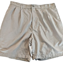 CROFT &amp; BARROW Men&#39;s Size 34 Tan Lt Brown Pleated Front Chino Golf Shorts - $6.50