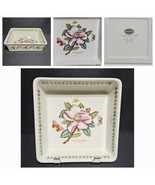 Portmeirion Botanic Garden 9&quot; Square Baker Magnolia Altissima Asiatic Ma... - $70.68