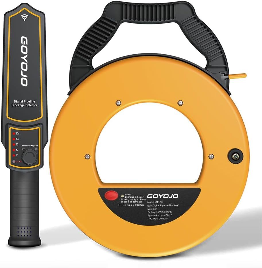 Pipeline Blockage Detector Locator, 30M Electromagnetic Induction Pipe L... - £88.74 GBP