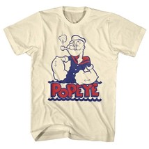 Popeye The Sailorman Sea Bound Men&#39;s T Shirt Vintage Cartoon Waves Comic Pipe - £19.35 GBP+