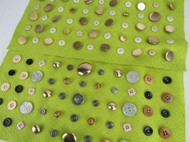 110 VINTAGE assorted buttons lot BAKELITE LUCITE silver SPARKLE 1950&#39;s 1... - £50.72 GBP