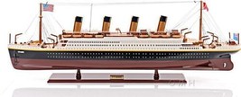 Ship Model Watercraft Traditional Antique Titanic Boats Sailing Medium Painted - £353.08 GBP
