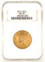 1911 US Indian Head Gold Eagle Coin NGC MS62 - $3,046.19