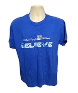2012 New York Rangers Playoffs Believe Adult Large Blue TShirt - $370.14 MXN