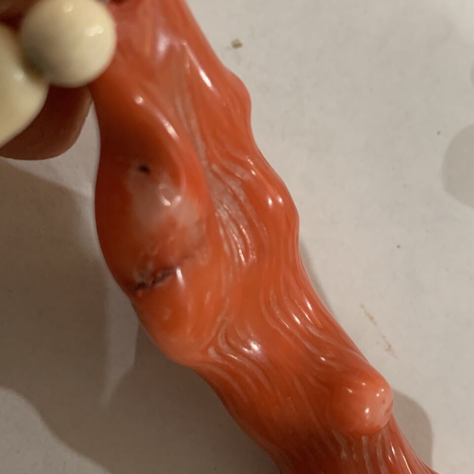 Antique Coral Branch Necklace 25” Item image 12