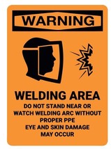 Warning Welding Area Safety Sign Sticker Decal Label D7376 - £1.53 GBP+