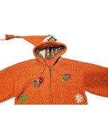 Natives Hand Knit by Otavalo Ecuador Wool Full Zip Hooded Sweater Jacket... - £41.63 GBP