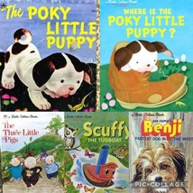 Little Golden Books Hardback Classic Lot *6* Poky Puppy, 3 Little Pigs, Scuffy+ - £11.72 GBP