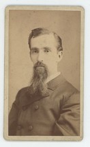 Antique CDV Circa 1870s Handsome Thin Man With Goatee Beard Oakley Ravenna, OH - £9.58 GBP