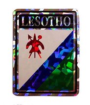 AES Wholesale Lot 6 Country Lesotho Reflective Decal Bumper Sticker - $9.99