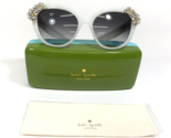 kate spade Sunglasses KARYNA/S 06WM White Floral Crystal Frames Purple L... - £111.93 GBP