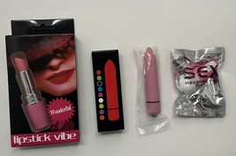 3 piece Lot  lipstick mini bullet key chain vibrators Pink - £14.80 GBP