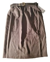 Alfred Dunner Pocket Pull On Skirt Color Brown Size 14 NWT Vintage Made In USA  - £23.84 GBP