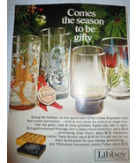 Vintage Libbey Holiday Glasses Print Magazine Advertisement 1968 - $6.82 CAD