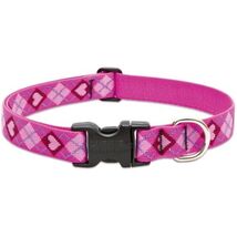 Lupine Medium Dog Collar 1" Wide Puppy Love Design adjusts from 12" to 20" - $25.37