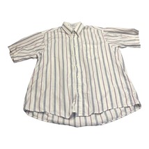 COTTON CLUB Dress Shirt Men 17.5 Multicolor Striped Short Sleeve Formal ... - $24.18