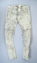 Maje Downtown Denim Skinny Jeans Quilted Pattern Zip Ankle Slim Size 38 ... - $37.95