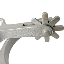 Antique Crockett Marked Aluminum Western Horse Spurs image 4