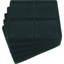 4 Slots Black Jewelry Display 1/2 Size Tray Inserts x5 - £30.84 GBP