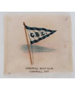 1910&#39;s Tobacco Silk Cornwall Boat Club Ontario Canada Flag - $187.01 MXN