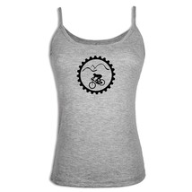 Mountain Bike with Gear Print Women Girls Singlet Camisole Sleeveless Ta... - $12.39