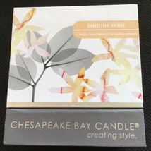 CHESAPEAKE BAY CANDLE Jasmine Mint Scented 9.5 oz Opaque Glass Hand Poured - £9.16 GBP