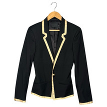 Asos Blazer Mens 32 Black Gold One Button Notched Collar Pockets Cocktai... - $1,210.12 MXN