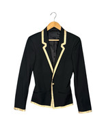 Asos Blazer Mens 32 Black Gold One Button Notched Collar Pockets Cocktai... - $87.99 CAD