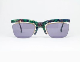 Vintage Rare Alain Mikli Sunglasses 1990s Teal Purple - £136.84 GBP