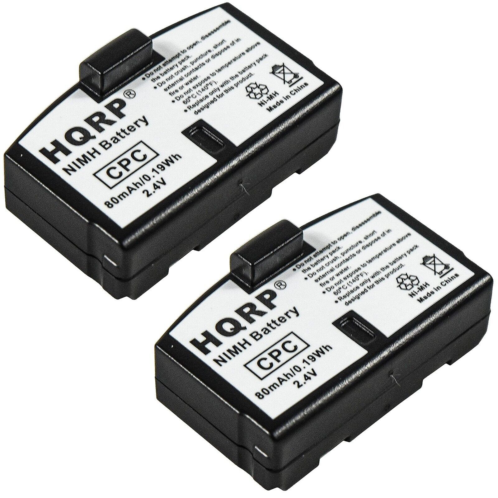 Two Battery Replacement for Sennheiser BA152 HDI302 IS150 IS300 IS380 Headphones