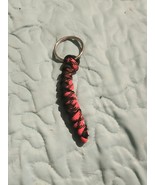 Straight Paracord Rope Keychain Key ring 5 Inch Red Black  - $149.07 MXN