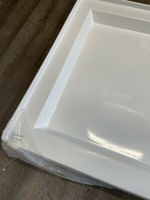 Sherlic  Shower Pan Base 60 x 32 x 3 5/8 Center Drain Molded Tile 2 Flange White Item image 3