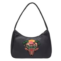 Women&#39;s Mini Underarm Bags Fashion Street Handbag Small Bag Funny Monster Print  - £18.69 GBP
