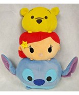 Disney Tsum Tsum Winnie The Pooh Little Mermaid Stitch 3 Face 13&quot; Plush - $346.08 MXN
