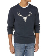 GoodThreads Elk Skull cotton sweater Men’s Size 3XL Tall Blue NWT Crew N... - $16.78