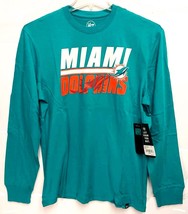 Miami Dolphins NFL &#39;47 Shadow Super Rival Aqua Long Sleeve Tee Shirt Adu... - £17.29 GBP