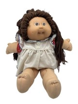 Cabbage Patch Kids Doll Vintage 1982 Brown Hair Eyes Dimples Signed - £31.97 GBP