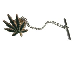Green Marijuana Weed Leaf Tie Tack - £23.97 GBP