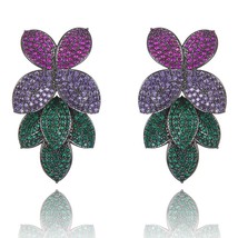 GODKI  Celebrity Favorite  Leaf Leaves Flower Collection Full Micro Cubic Zircon - £43.34 GBP