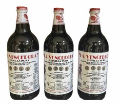 3 X La Vencedora Mexican Vanilla Pura Glass Bottle 31oz Each From Mexico - $50.44