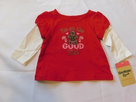 Osh Kosh B'Gosh Girls Baby Long Sleeve T Shirt Size 3 Months "Good List" NWT NEW - $12.99
