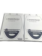 Set of 2 KOHLER 20454-0 Ridgewood Quiet-Close Elongated Toilet Seat White - $49.50