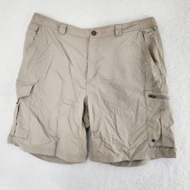 Columbia Omni Shade Sun Protection Men&#39;s Shorts Brown Size 40 Elastic Sides - $17.82