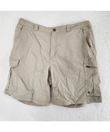 Columbia Omni Shade Sun Protection Men&#39;s Shorts Brown Size 40 Elastic Sides - £13.63 GBP